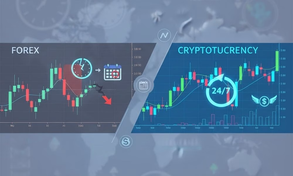 بررسی تفاوت ترید آخر هفته در فارکس و ارز دیجیتال